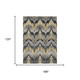 10' X 14' Black And Graphite Abstract Washable Indoor Outdoor Area Rug