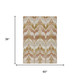 3' X 5' Rust And Orange Abstract Washable Indoor Outdoor Area Rug