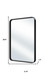 30" Black Metal Floating Framed Bathroom Vanity Mirror