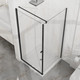 Set Of Two Aluminum and Tempered Glass Shower Doors