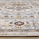 5' X 8' Cream And Blue Medallion Area Rug