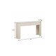 54" Off White Wood Oval Double Pedestal Console Table With Two Drawers