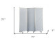 71" White Iron Folding Six Panel Screen Room Divider