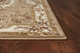 8' X 11' Beige Ivory And Brown Floral Medallion Area Rug