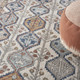 4' X 6' Ivory Southwestern Power Loom Non Skid Area Rug