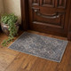 2' X 4' Ivory Latte Oriental Power Loom Distressed Washable Area Rug