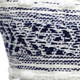 22" X 22" Blue And Peach Southwestern Stripe Handmade Throw Pillow With Tassels