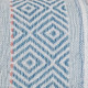 14" X 24" Blue And Pink Ribbed Zippered Handmade Cotton Blend Throw Pillow With Tassels