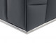 Dark Gray Italian Leather L Shaped Two Piece Corner Sectional