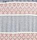 22" X 22" Blue And Peach Trellis Zippered Cotton Blend Throw Pillow With Embroidery