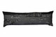 14" X 45" Dark Gray And White Hawaii Nighttime Skyline Lumbar Decorative Pillow