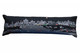 14" X 46" Dark Gray And White Rome Nighttime Skyline Lumbar Decorative Pillow