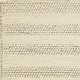5' X 7' Ivory And White New Zealand Lambs Wool Striped Hand Woven Area Rug