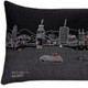 14" X 24" Dark Gray And White Los Angeles Nighttime Skyline Lumbar Decorative Pillow