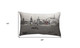14" X 24" Cream Los Angeles Daylight Skyline Lumbar Decorative Pillow