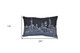 14" X 24" Dark Gray And White Shanghai Nighttime Skyline Lumbar Decorative Pillow