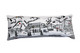 14" X 35" Cream Aspen Daylight Skyline Lumbar Decorative Pillow