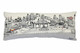 14" X 35" Cream Kansas City Daylight Skyline Lumbar Decorative Pillow