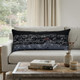 14" X 35" Dark Gray And White St Michael's Nighttime Skyline Lumbar Decorative Pillow