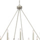 Silver Candle Style Twelve Light Metal Dimmable Chandelier