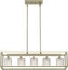 Silver Kitchen Island Five Light Metal Dimmable Chandelier With Clear Shades
