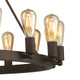 Bronze Candle Style Multi Light Metal Dimmable Chandelier