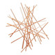 35" X 34" Rose Gold Metal Abstract Lines Hanging Dimensional Sculpture