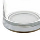 11" Clear Glass Centerpiece Pillar Candle Holder With Candle