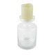 8" Clear Glass Centerpiece Pillar Candle Holder With Candle