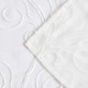 72" White Floral Faux Linen Shower Curtain With Embroidery