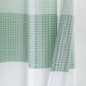 72" White And Green Striped Shower Curtain