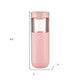 Clear And Blush Stainless Steel Straight Shape Stemless Drinking Glass