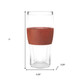Set of Two Clear And Natural Tritan Plastic Unique Shape Stemless Pint Glass
