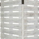 72" White Wood Folding Three Panel Screen Room Divider