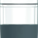 Set of Two Clear And Gray Plastic Straight Shape Stemless Drinking Glass