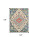 7' X 12' Blue Beige And Brick Red Jute Medallion Handmade Area Rug