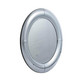 32" Silver Round Curved Frame Accent Mirror