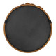 30" Brown Crowned Top Antiqued Glass Framed Accent Mirror