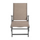 Set of Two Espresso Aluminum Eight Position Adjustable Outdoor Folding Chaise Lounges