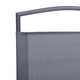 Set of Four Gray Woven Aluminum Sling Outdoor Folding Dining Chairs