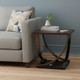 23" Black and Brown End Table