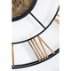 56" Circle Copper Metal and Glass Analog Exposed Gear Wall Clock