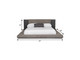 Gray Upholstered Queen Bed Frame