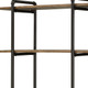 73" Brown And Black Metal Five Tier Etagere Bookcase