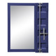 32" Blue Metal Framed Dresser Mirror