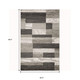 5' X 8' Charcoal Patchwork Power Loom Stain Resistant Area Rug