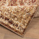 8' Gold And Maroon Abstract Distressed Runner Rug