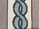8' X 11' Ivory Light Blue And Gray Geometric Hand Hooked Area Rug