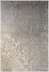 4' X 6' Gray And Ivory Damask Area Rug