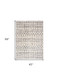 4' X 6' Gray and Ivory Southwestern Shag Power Loom Area Rug